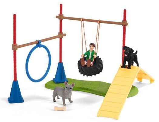 Комплект Schleich: Аджилити тренировка за кученца