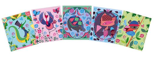 Креативен комплект Janod - Печати и скреч мотиви