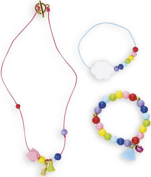 Творчески комплект Janod - Направи бижута с дървени мъниста