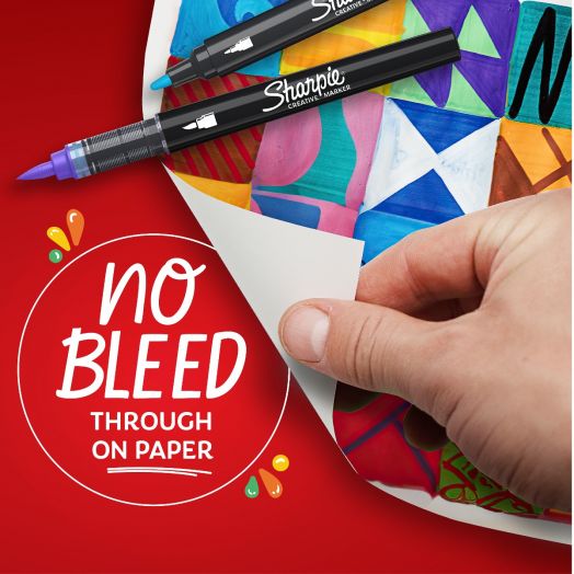 Комплект акрилни маркери Sharpie Creative Brush Tip, 12 цвята