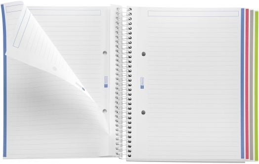 Тетрадка Miquelrius Rider Purple A5 със спирала, 140 листа с широки редове