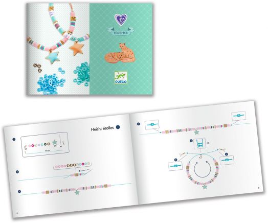 Творчески комплект Djeco - Направи гривни звезди