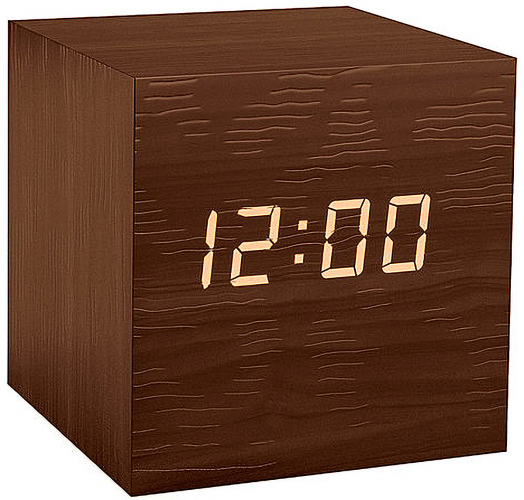 Дървен будилник Balvi, кафяв