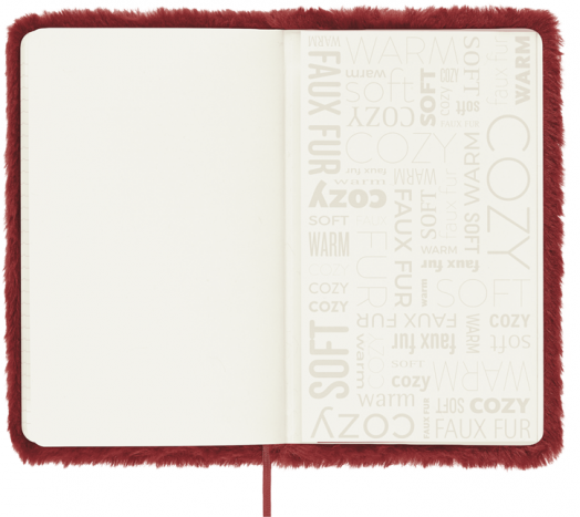 Тефтер Moleskine Faux Fur в кутия, червен