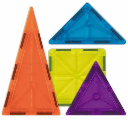 Конструктор Apli Kids - Прозрачни магнитни плочки, 18 бр.