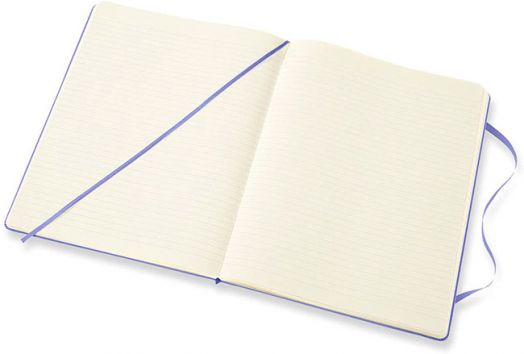 Голям син тефтер Moleskine Classic Hydrangea Blue с твърди корици и линирани страници