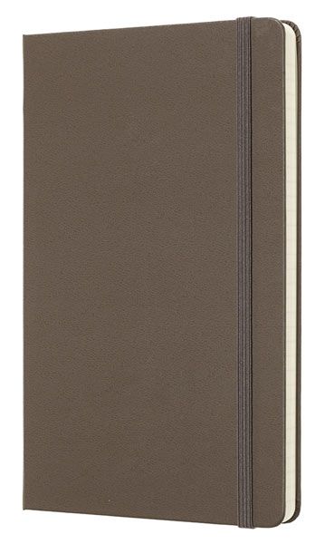 Голям кафяв тефтер Moleskine Classic Earth Brown с твърди корици и линирани страници