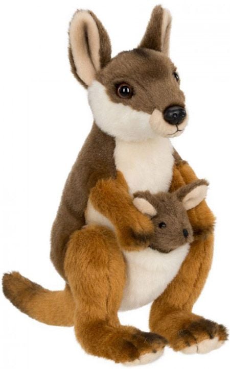 Плюшена играчка WWF - Кенгуру с бебе, 19 см.