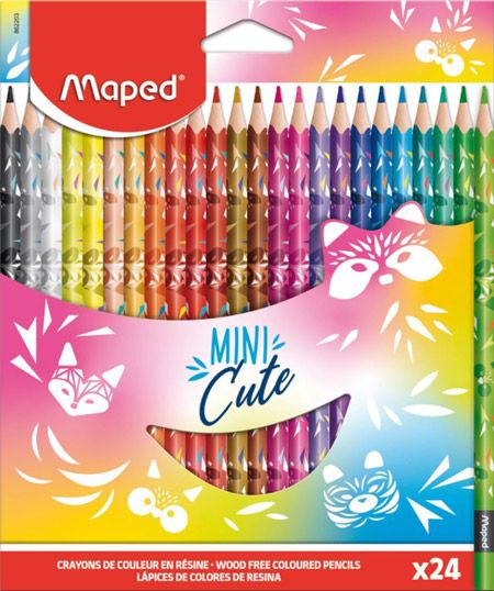 Цветни моливи Maped Mini Cute, 24 цвята