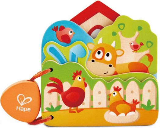 Дървена книжка Hape - Домашни животни