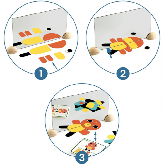 Детска игра с огледало Djeco - Животни