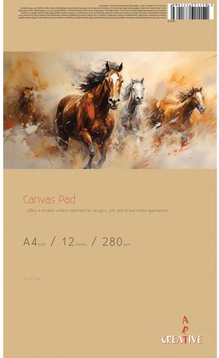Скицник Creative Art Canvas Pad A4, 12 листа