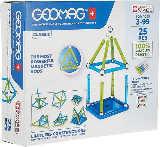 Магнитен конструктор Geomag - Classic Recycled, 25 части
