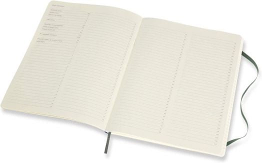 Голям зелен тефтер Moleskine Pro Collection X-Large Forest Green с меки корици