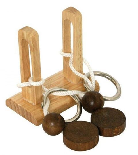 Дървен 3D пъзел - Освободи халката, 1