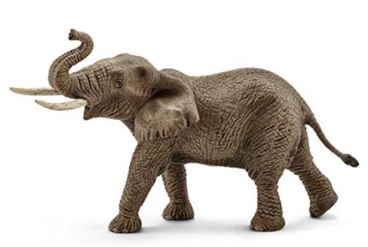 Фигурка Schleich: Африкански слон, мъжки с вдигнат хобот