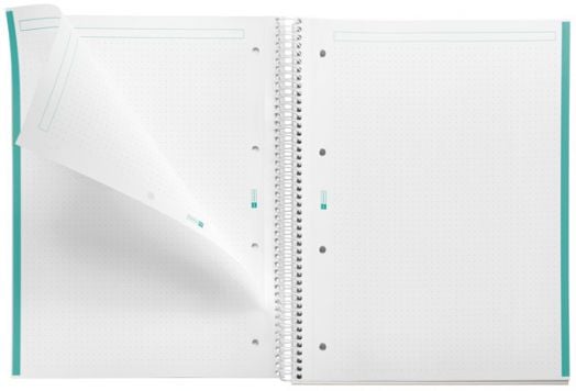 Тетрадка Miquelrius Messages А4 със спирала, 80 листа на широки редове, тюркоаз