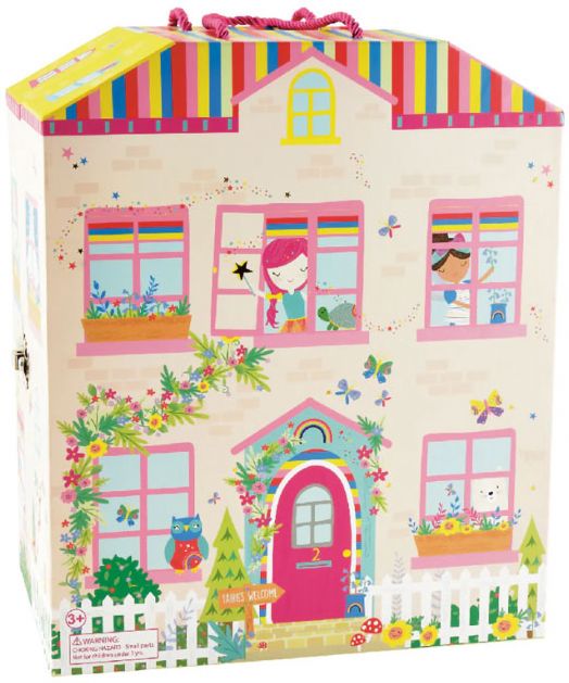 Кутия за игра с дървени фигурки Floss & Rock, Rainbow Fairy - Феята на Дъгата