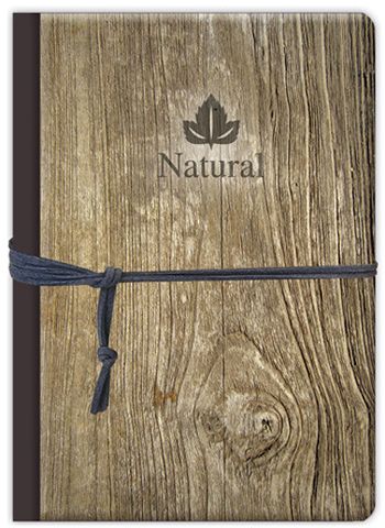 Бележник с дървени корици Lastva - Natural