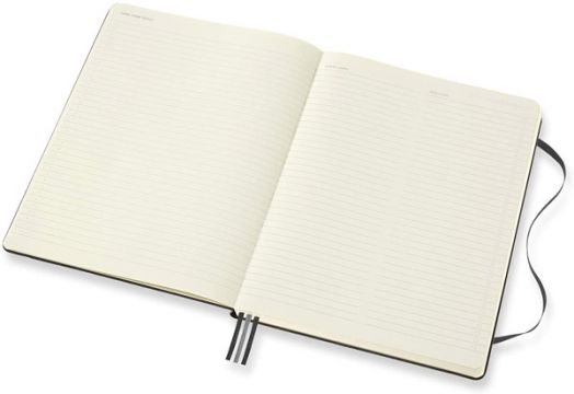 Голям черен тефтер Moleskine Pro Collection X-Large Black с твърди корици