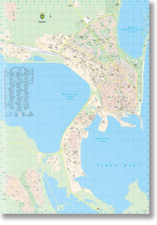 Бургас - стенна карта