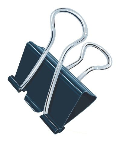 Комплект черни офис щипки Spree — 32 мм.