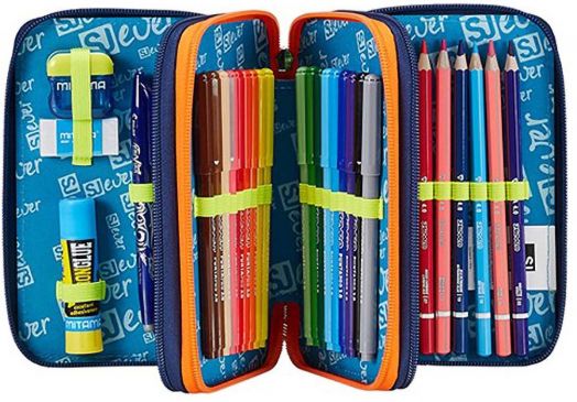 Ученически несесер Seven SJ Ever Goalstreet с три отделения, пълен