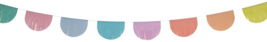 Хартиен гирлянд Folat - Пастелни полукръгове, 6 метра