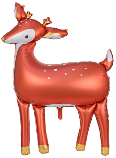 Коледен фолиев балон PartyDeco - Еленче