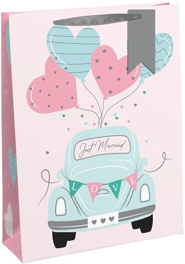 Подаръчна торбичка Eurowrap - Сватбена, средна