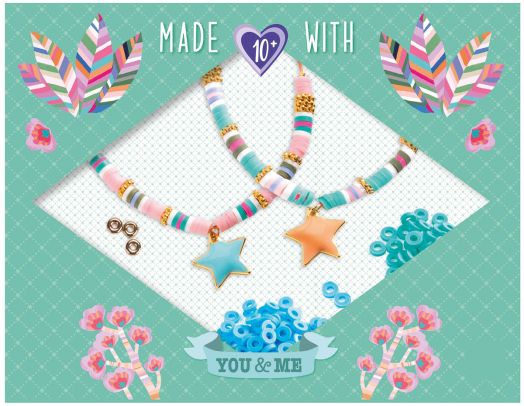 Творчески комплект Djeco - Направи гривни звезди