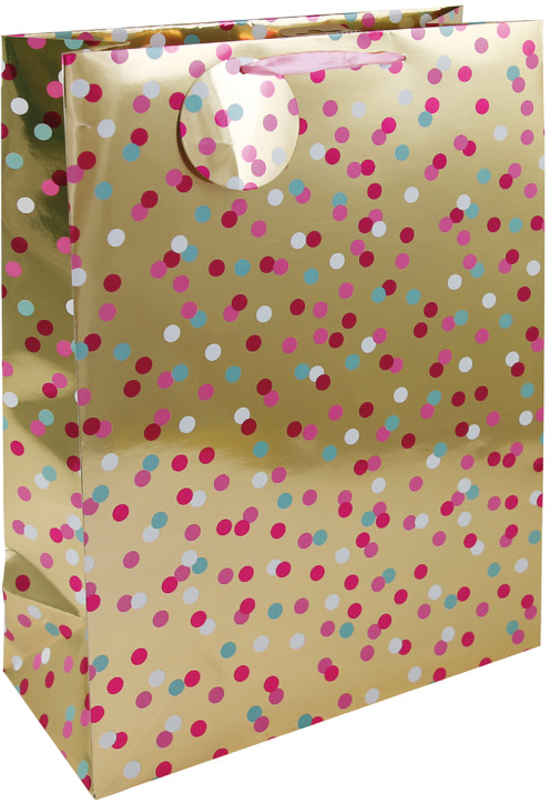 Подаръчна торбичка Eurowrap - Розови петна, средна