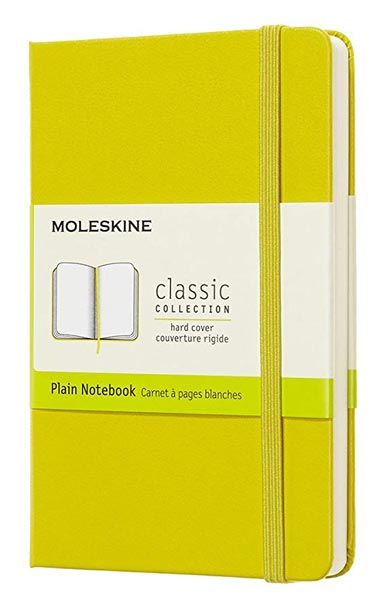 Джобен цинково-жълт тефтер Moleskine с твърди корици и нелинирани страници