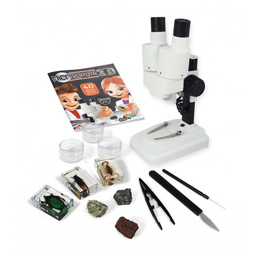 Mикроскоп с аксесоари Buki - 40 експеримента