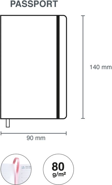 Джобен бележник - органайзер Miquelrius Aurora за 2025 г. — един ден на страница