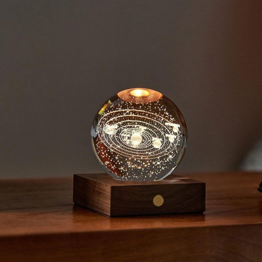 Нощна лампа Gingko Amber Crystal Light Solar System