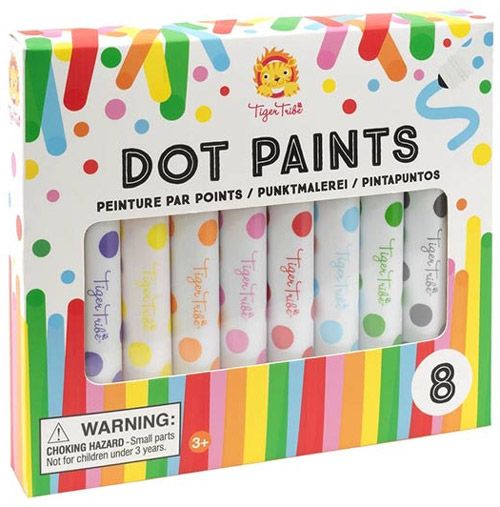 Комплект флумастери на точки Tiger Tribe, 8 цвята