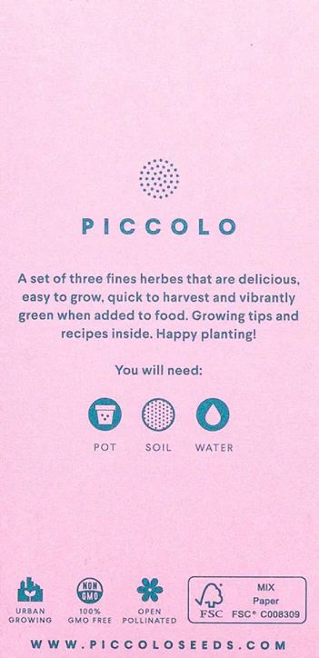 Семена за кухненски билки Piccolo, 3 вида