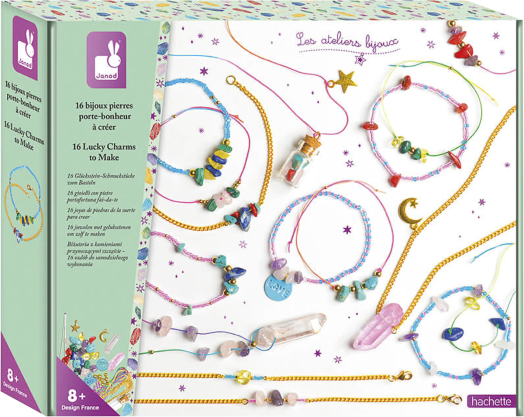 Креативен комплект Janod - Направи си сам бижута с талисмани