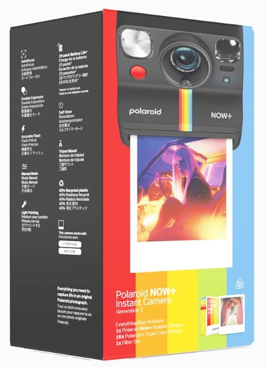 Фотоапарат за моменти снимки Polaroid Now Gen 2 - Black