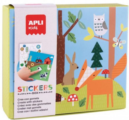 Игра със стикери Apli Kids - Геометрични фигури, в гората