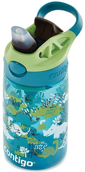 Детска бутилка за вода Contigo Gizmo Flip с динозаври, 420 мл.
