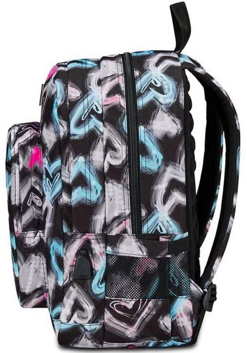 Ученическа раница Seven Freethink Heart с две отделения и USB порт