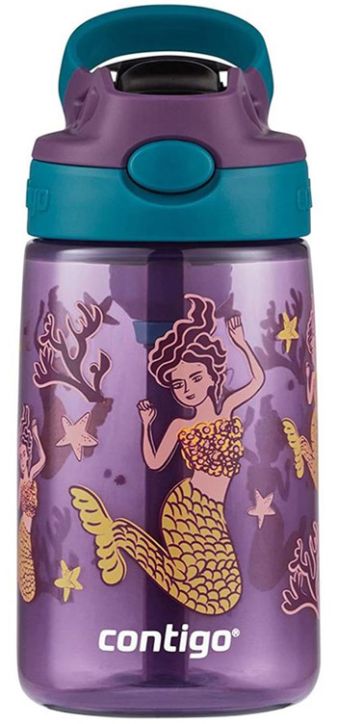 Детска бутилка за вода Contigo Gizmo Flip с русалки, 420 мл.