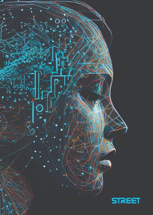 Тетрадка Street AI А5, 60 листа с широки редове