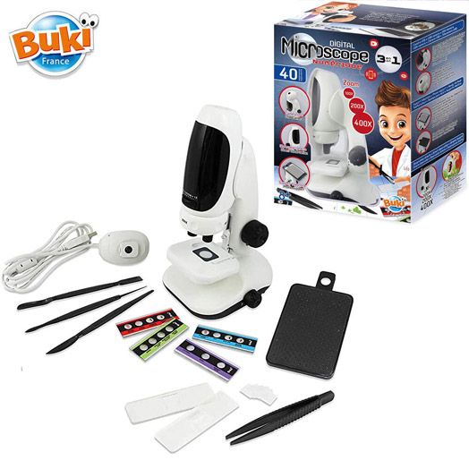 Микроскоп с аксесоари Buki - Дигитален микроскоп 3 в 1