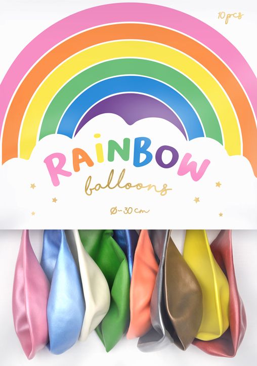 Комплект металик балони PartyDeco, 30 см.