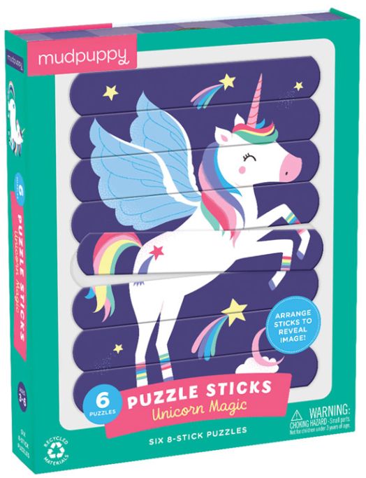 Пъзел Mudpuppy Sticks - Еднорози, 24 части