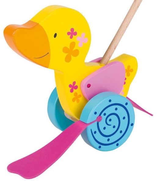 Дървена играчка за бутане Goki Susibelle - Пате