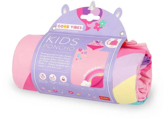 Детско хавлиено пончо с качулка Legami - Unicorn